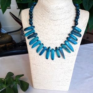 SET of Tagua Necklace Matching Earrings